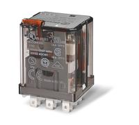 Finder Serie 62 - Rele Potencia enchufable 24vac 3 contactos pulsador +indicador