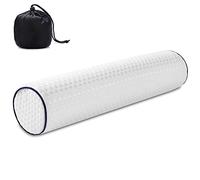 Findigit Rollo cervical de espuma viscoelástica, cilíndrico, almohada redonda para aliviar el dolor de cuello, dormir, almohada de apoyo de cuello redondo para cabeza, piernas y yoga, 17.7x4 pulgadas