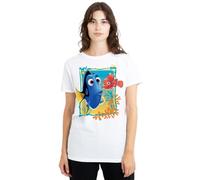 Finding Nemo Dory Nemo Ladies T Shirt, White Camiseta, Blanco, XXL para Mujer
