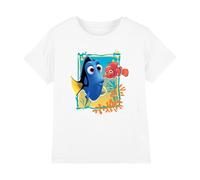 Finding Nemo Dory Nemo Unisex Kids T Shirt Camiseta, Blanco, 5-6 años para Niños