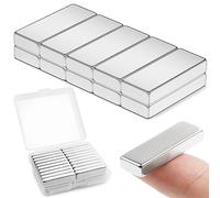 FINDMAG Paquete de 10 imanes de neodimio fuertes de 30 x 10 x 5 mm, barra de imanes de nevera, imanes de pizarra blanca, imanes de tierras raras, imanes pequeños y fuertes para manualidades, cocina