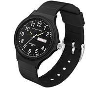 findtime Reloj analógico de pulsera educativa para niños, niño, niña, fácil de aprender a leer la hora con retroiluminación LED, Todomo, correa