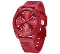 findtime Reloj de pulsera analógico de cuarzo relojes unisex 5ATM resistente al agua LED iluminación cronómetro reloj para niños niñas fácil de leer esfera grande negro, rojo, Moderno