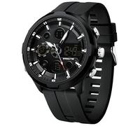 findtime Reloj de pulsera analógico digital para hombre, esfera grande, deportivo, militar, resistente al agua, iluminación LED, cronógrafo, cronómetro, despertador, calendario, relojes