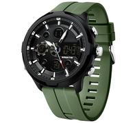 findtime Reloj de pulsera analógico digital para hombre, esfera grande, deportivo, militar, resistente al agua, iluminación LED, cronógrafo, cronómetro, despertador, calendario, relojes