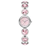 findtime Reloj de pulsera para mujer, elegante, pequeño, estrecho, analógico, de cuarzo, resistente al agua, con encanto para mujer, para uso diario, para mujeres y niñas, Rosa., Pulsera