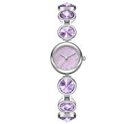findtime Reloj de pulsera para mujer, elegante, pequeño, estrecho, analógico, de cuarzo, resistente al agua, con encanto para mujer, para uso diario, para mujeres y niñas, morado, Pulsera