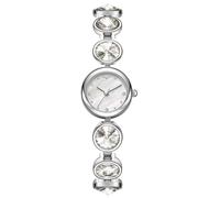 findtime Reloj de pulsera para mujer, elegante, pequeño, estrecho, analógico, de cuarzo, resistente al agua, con encanto para mujer, para uso diario, para mujeres y niñas, plata, Pulsera