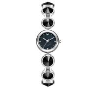 findtime Reloj de pulsera para mujer, elegante, pequeño, estrecho, analógico, de cuarzo, resistente al agua, con encanto para mujer, para uso diario, para mujeres y niñas, Negro , Pulsera