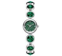 findtime Reloj de pulsera para mujer, elegante, pequeño, estrecho, analógico, de cuarzo, resistente al agua, con encanto para mujer, para uso diario, para mujeres y niñas, verde, Pulsera