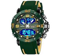 findtime Reloj deportivo analógico digital para hombre, resistente al agua, esfera única, cronómetro, cuenta regresiva, reloj táctico para hombre, reloj de correr al aire libre, correa de silicona