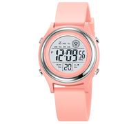 findtime Reloj deportivo digital para mujer, resistente al agua hasta 50 m, reloj digital para deportes al aire libre con retroiluminación LED, alarma, cuenta regresiva, cronómetro, Plus-blush,