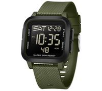 findtime Reloj digital cuadrado para hombre, reloj militar cuadrado 5 ATM, resistente al agua, reloj deportivo, reloj táctico, cronómetro militar, deportivo, 12/24 horas, alarma, LED, calendario,