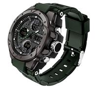 findtime Reloj digital para hombre, deportivo, al aire libre, LED, alarma, 12/24 horas, electrónico, fácil de leer, 3 ATM, resistente al agua, relojes militares para hombres, tácticos, Verde, Deporte