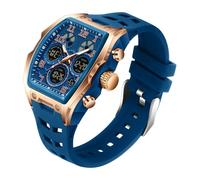 findtime Reloj digital táctico militar para hombre, resistente al agua, 5 ATM, reloj deportivo analógico con retroiluminación LED de 12/24 horas, cuenta regresiva, Oro azul, Correa