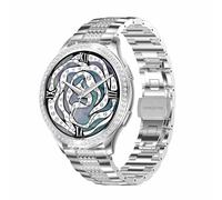 findtime Reloj inteligente para mujer, reloj inteligente dorado y plateado, reloj de presión arterial, rastreador de fitness con llamada Bluetooth, monitor de frecuencia cardíaca, oxígeno en sangre