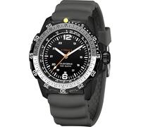 findtime Reloj solar para hombre, estilo militar, analógico, industrial, deportivo, impermeable, táctico, de diseño, reloj de pulsera para hombre, bisel giratorio unidireccional, correa de silicona