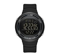 findtime Relojes de mujer impermeables para mujer, relojes digitales para mujer, reloj deportivo con números de impresión grandes, fácil de leer con retroiluminación LED, negro, Correa