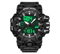 findtime Relojes digitales para hombre, reloj táctico deportivo al aire libre, militar, cara grande, 5 ATM, impermeable, cronómetro, alarma de cuenta regresiva, retroiluminación LED, a prueba de