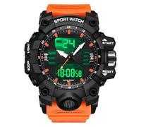 findtime Relojes Digitales para Hombre, Reloj táctico Deportivo para Exteriores, Esfera Grande, Resistente al Agua, 5 ATM, cronómetro, Alarma de Cuenta Regresiva, retroiluminación LED, a Prueba de
