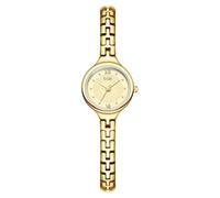 findtime Relojes dorados y plateados para mujer, reloj de pulsera para mujer, con cristal abovedado, dorado