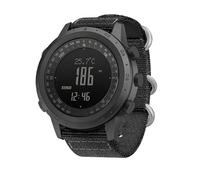 findtime Relojes militares para hombre, reloj táctico, brújula, reloj impermeable, relojes digitales para hombre, podómetro, altímetro, barómetro, contador de pasos para deportes, negro