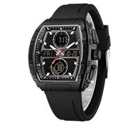 findtime Relojes militares para hombre, reloj táctico, reloj digital para hombre, 5 ATM, resistente al agua, reloj deportivo con retroiluminación LED de 12/24 horas, cuenta regresiva, Negro entero