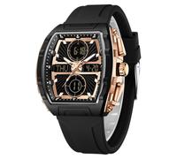 findtime Relojes militares para hombre, reloj táctico, reloj digital para hombre, 5 ATM, resistente al agua, reloj deportivo con retroiluminación LED de 12/24 horas, cuenta regresiva, Oro rosa negro