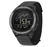 findtime Relojes militares para hombre, tácticos, digitales, impermeables, cronómetro, alarma, calendario, correa de nailon, para deportes al aire libre, negro