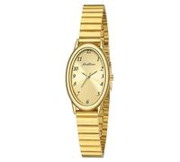 findtime Relojes ovalados dorados para mujer, reloj elegante para mujer, resistente al agua, reloj de pulsera casual, dorado, pulsera