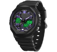 findtime Relojes para hombre, mujer, adolescentes, estudiantes, colorido, deportivo, analógico, digital, resistente al agua, con alarma de hora mundial, cuenta atrás, cronómetro, resistente al agua