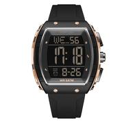 findtime Relojes para hombre, resistentes al agua, reloj digital militar para hombre, reloj deportivo con retroiluminación LED, alarma, cronómetro, cuenta regresiva, Oro rosa negro