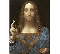 Fine Art Prints Da Vinci Salvator Mundi World Saviour Jesús pintura sin marco arte de pared póster decoración del hogar Premium, 16 x 12 pulgadas