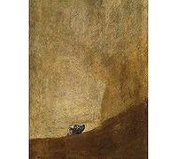 Fine Art Prints Goya - Lienzo Decorativo para Pared, diseño de Perro, Color Dorado