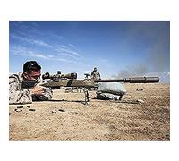 Fine Art Prints Kitandwe - Póster de equipo de combate militar de Estados Unidos con ametralladora