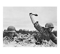 Fine Art Prints Póster de la Guerra Mundial de la Guerra Mundial de la Guerra Mundial de Alemania, soldados de la Granada Invasión URSS