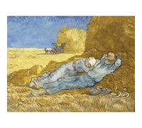 Fine Art Prints Póster de pared extragrande de Vincent Van Gogh The Siesta After Millet, tamaño XL