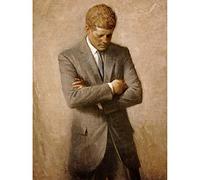 Fine Art Prints Shikler - Póster oficial del presidente de Estados Unidos, John Kennedy JFK, impresión artística, lienzo de primera calidad para decoración de pared