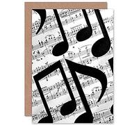 Fine Art Prints - Tarjeta de felicitación, diseño de Notas Musicales