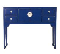 Fine Asianliving Mesa Consola China Azul Noche - Orientique Colección An100xP26xAl80cm Consola China Consola Oriental Mesa de Entrada Hall de Entrada Mesa de