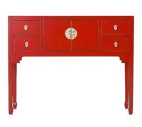 Fine Asianliving Mesa Consola China Lucky Rojo - Orientique Colección An100xP26xAl80cm Consola China Consola Oriental Mesa de Entrada Hall de Entrada Mesa de
