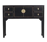 Fine Asianliving Mesa Consola China Ónix Negro - Orientique Colección An100xP26xAl80cm Consola China Consola Oriental Mesa de Entrada Hall de Entrada Mesa de