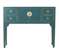 Fine Asianliving Mesa Consola China Verde Azulado - Orientique Colección An100xP26xAl80cm Consola China Consola Oriental Mesa de Entrada Hall de Entrada Mesa