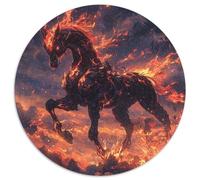 Fine Caballo Puzzle 1000 piezas Llama Cielo Ronda Puzzle Juego Casual Arte Decoración Moderno para Toda La Familia 1000pcs (67.5x67.5cm)
