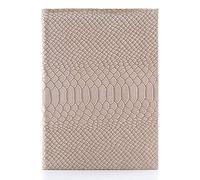 Fine & Candy Cuaderno con Tapa Dura en Piel estampado Croco y Hojas lisas, Tamaño Pequeño A6 (15x10cm), Color Gris, 160 Hojas, 012312018803