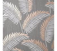 Fine Decor Cascade Leaf Gris/Oro Rosa