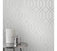 Fine Decor Cuarzo Trellis Plata