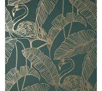 Fine Decor FD42946 UK Flamingo Esmeralda, Verde