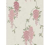 Fine Decor FD43671 Wisteria - Papel pintado floral, color rosa
