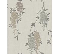 Fine Decor FD43673 Wisteria - Papel pintado floral, neutro